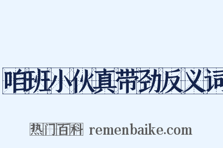 咱班小伙真带劲反义词是什么意思的图片